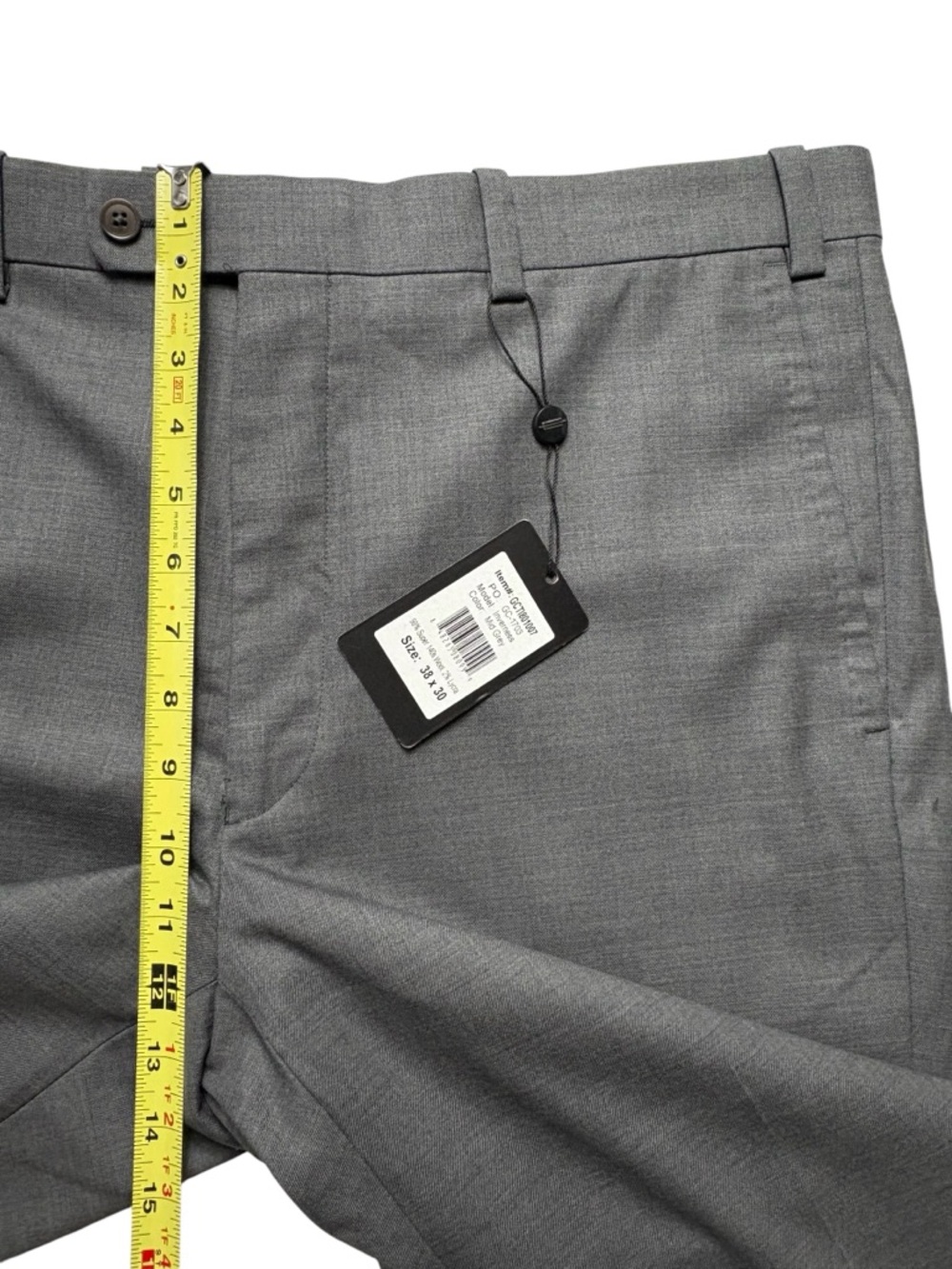 NEW Carnoustie Aristo Eighteen Inverness Dress Pants 38x30 Gray Wool Performance - Picture 5 of 11